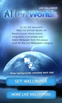 Alien Worlds Live Wallpaper android App screenshot 9